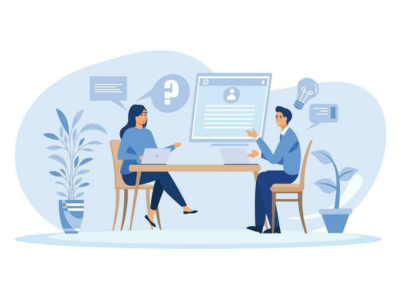  Illustration créative représentant un format de recrutement innovant, combinant technologie et expérience utilisateur pour une mise en relation plus efficace